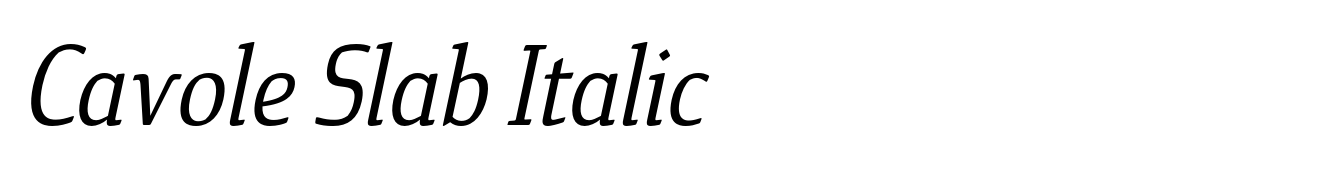 Cavole Slab Italic